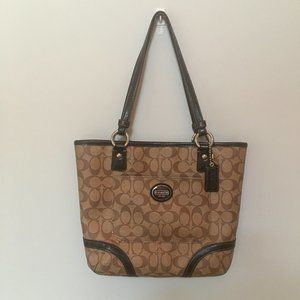 Coach Peyton Heritage F18917 Brown Tote